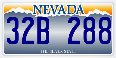 NV license plate 32B288