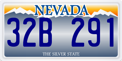 NV license plate 32B291
