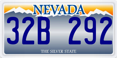 NV license plate 32B292