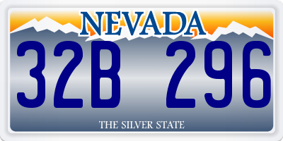 NV license plate 32B296