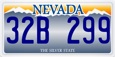 NV license plate 32B299