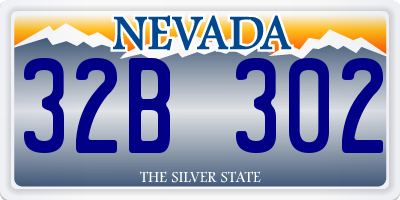 NV license plate 32B302