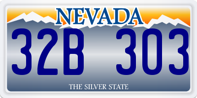 NV license plate 32B303
