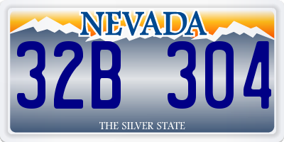 NV license plate 32B304