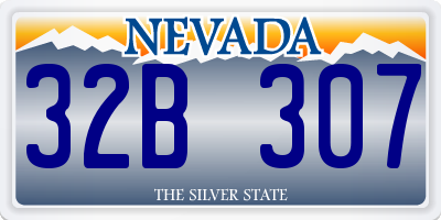 NV license plate 32B307