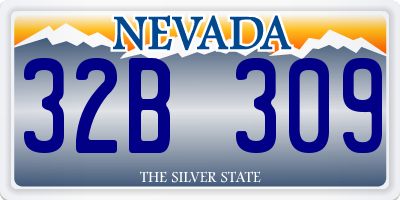 NV license plate 32B309