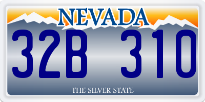 NV license plate 32B310