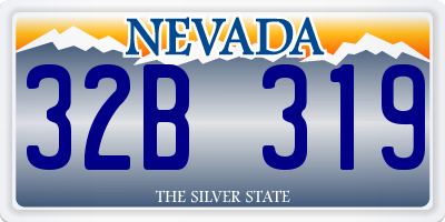 NV license plate 32B319