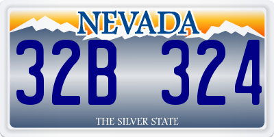 NV license plate 32B324