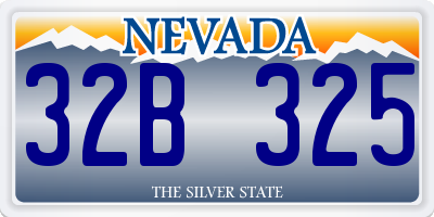 NV license plate 32B325