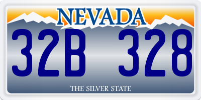 NV license plate 32B328