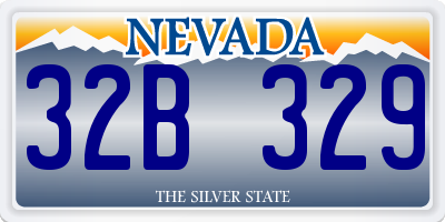 NV license plate 32B329
