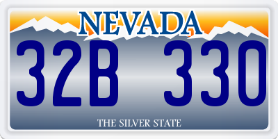 NV license plate 32B330
