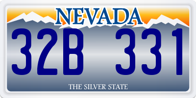 NV license plate 32B331