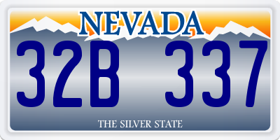 NV license plate 32B337