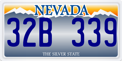 NV license plate 32B339