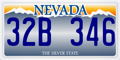 NV license plate 32B346