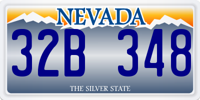 NV license plate 32B348