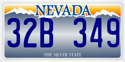 NV license plate 32B349