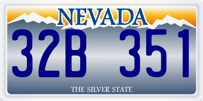 NV license plate 32B351