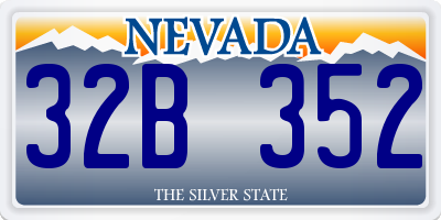 NV license plate 32B352