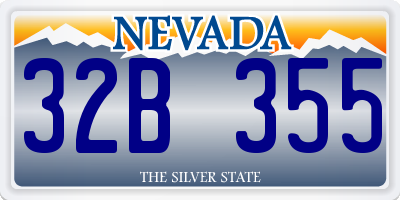 NV license plate 32B355