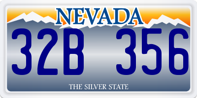 NV license plate 32B356