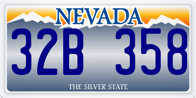 NV license plate 32B358