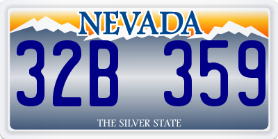 NV license plate 32B359