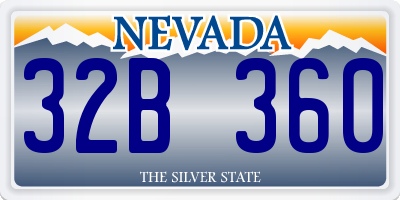 NV license plate 32B360