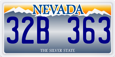 NV license plate 32B363