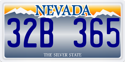 NV license plate 32B365