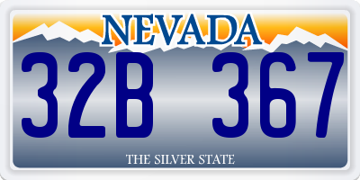 NV license plate 32B367