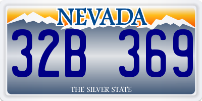 NV license plate 32B369