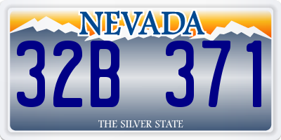 NV license plate 32B371