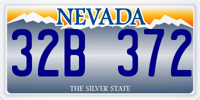 NV license plate 32B372