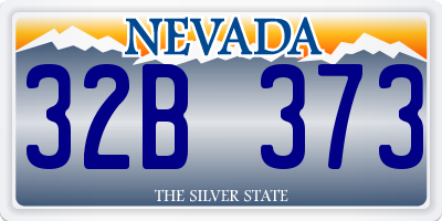 NV license plate 32B373