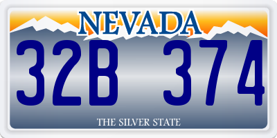 NV license plate 32B374