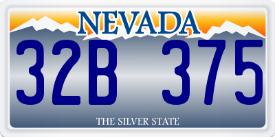 NV license plate 32B375