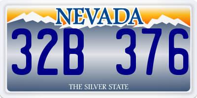 NV license plate 32B376