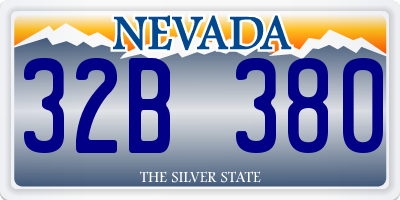 NV license plate 32B380