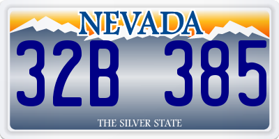 NV license plate 32B385