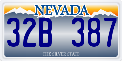 NV license plate 32B387