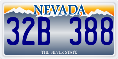 NV license plate 32B388