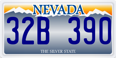NV license plate 32B390