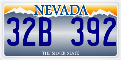 NV license plate 32B392