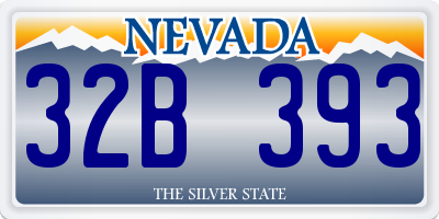 NV license plate 32B393