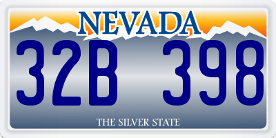 NV license plate 32B398