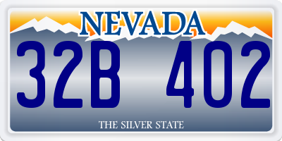 NV license plate 32B402