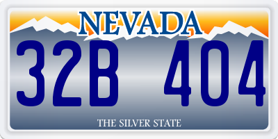 NV license plate 32B404